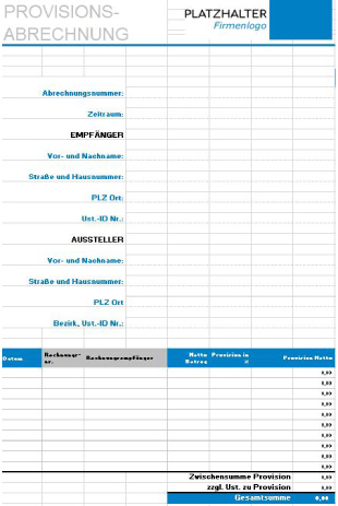 Provisionsabrechnung Muster - Kostenlose Vorlage & Tipps