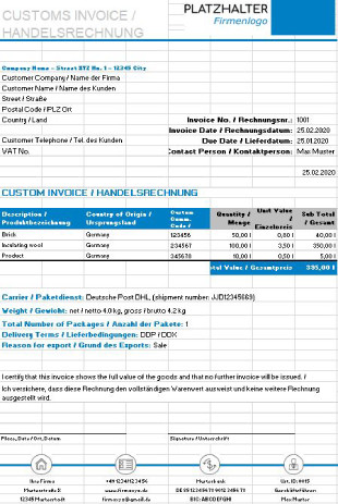 handelsrechnung muster kostenlos downloaden