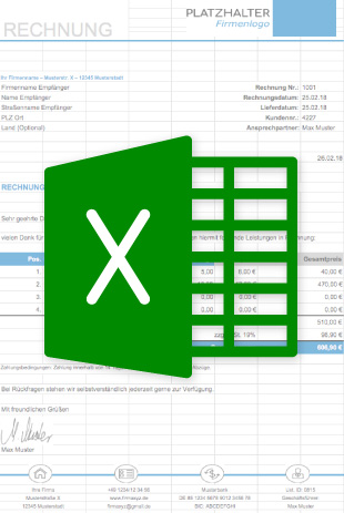 Rechnungsvorlage Excel Kostenlos Download Anleitung